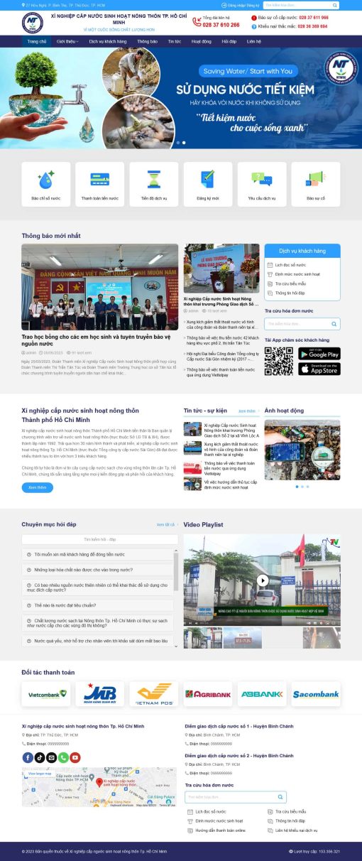 THEME WORDPRESS CÔNG TY CẤP NƯỚC