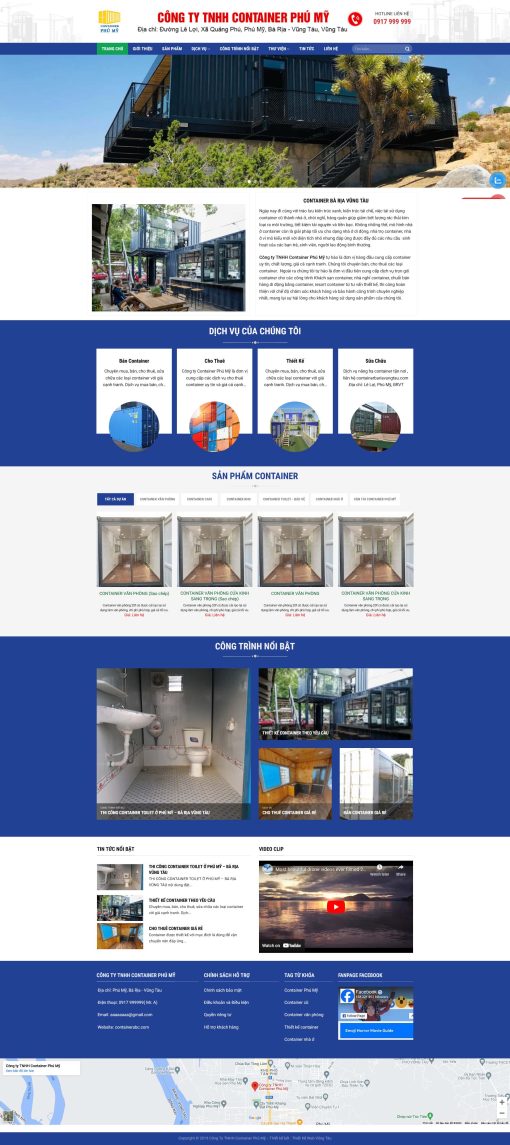 THEME WORDPRESS CÔNG TY BÁN CONTAINER