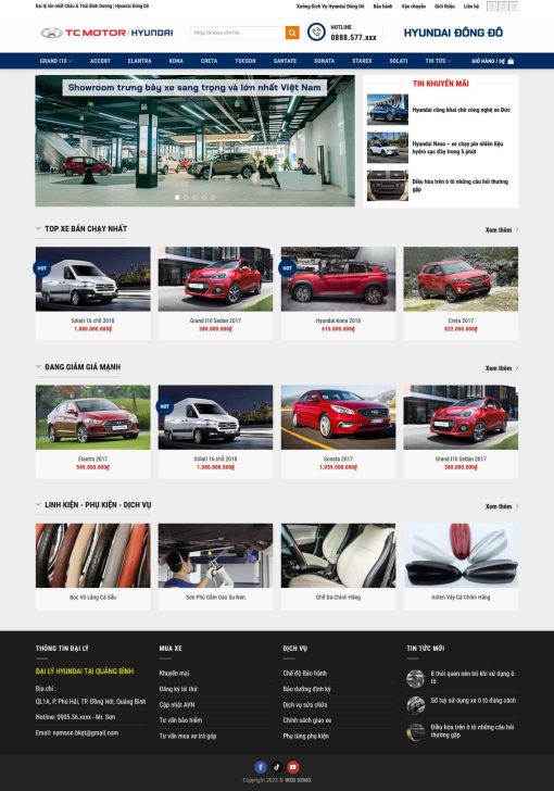 THEME WORDPRESS BÁN OTO HYUNDAI 2