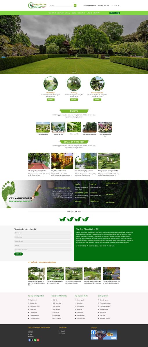 THEME WORDPRESS THIẾT KẾ SÂN VƯỜN CÂY CẢNH